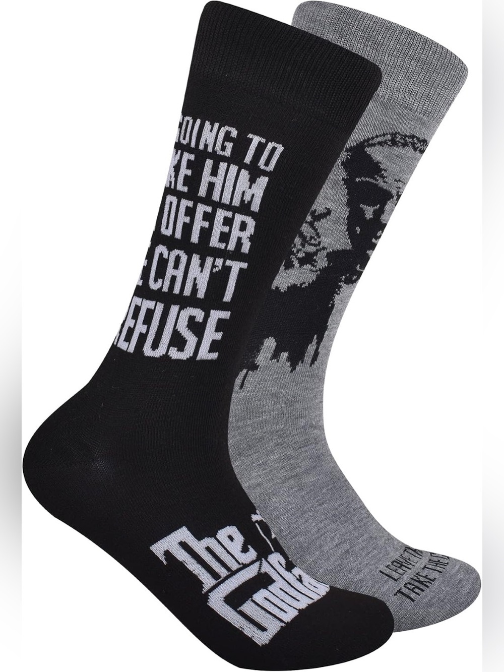 The Godfather Movie Officially Licensed Set of 2 Pairs of Crew Socks